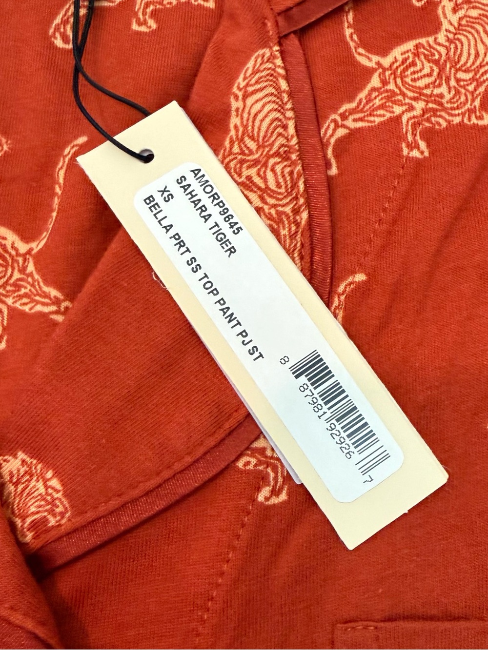 Cosabella Sahara Tiger Print Bella PJ Set XS NWT Pima Cotton Modal - Picture 4 of 8